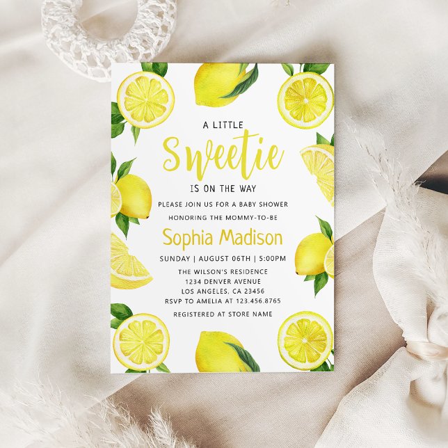 Invitación Un poco dulce | Lemon Fruits Baby Shower (Subido por el creador)