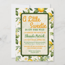 Invitación Un poco dulce tema de limón Baby Shower