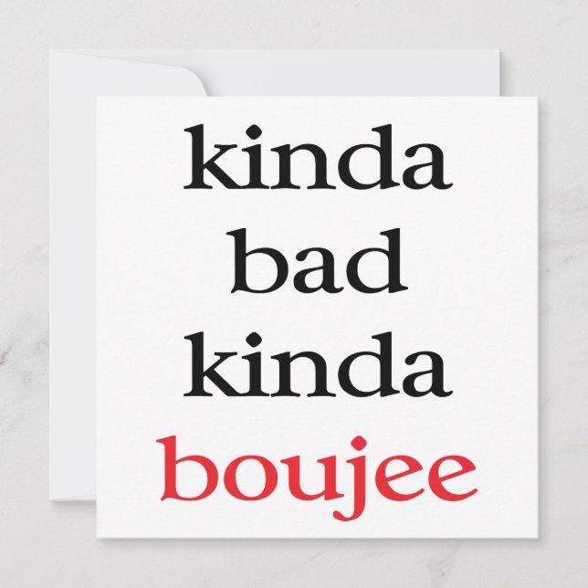 Invitación Un poco mal estilo Boujee (Anverso)