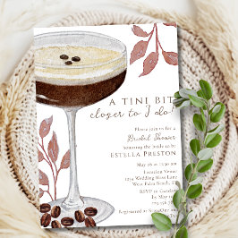 Invitación Un Poco Más Cerca Bridal Shower de Espresso Martin
