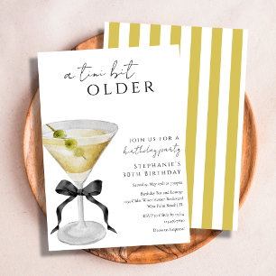 Invitación Un Poco Más Chic Cumpleaños con Martini Sucio