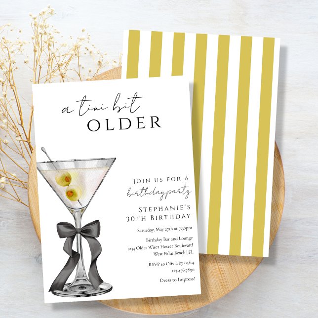 Invitación Un poco más chic y sucio cumpleaños con martini (Subido por el creador)
