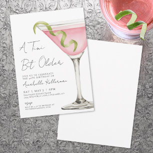 Invitación Un Poco Más Vieja Fiesta de Cumpleaños Pink Martin