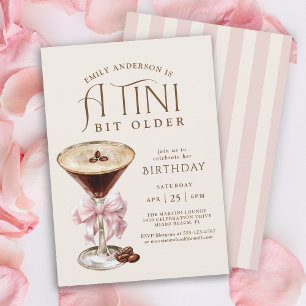 Invitación Un Poco Más Vieja Martini de Espresso Cumpleaños p