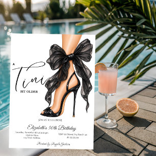 Invitación Un poco más vieja Zapatos negros de tacón alto con