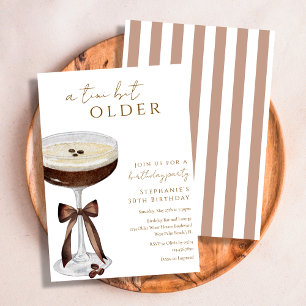 Invitación Un poco más viejo elegante Espresso Martini Cumple
