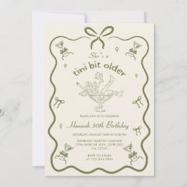 Invitación Un poco más viejo Espresso Martini Bow Cumpleaños