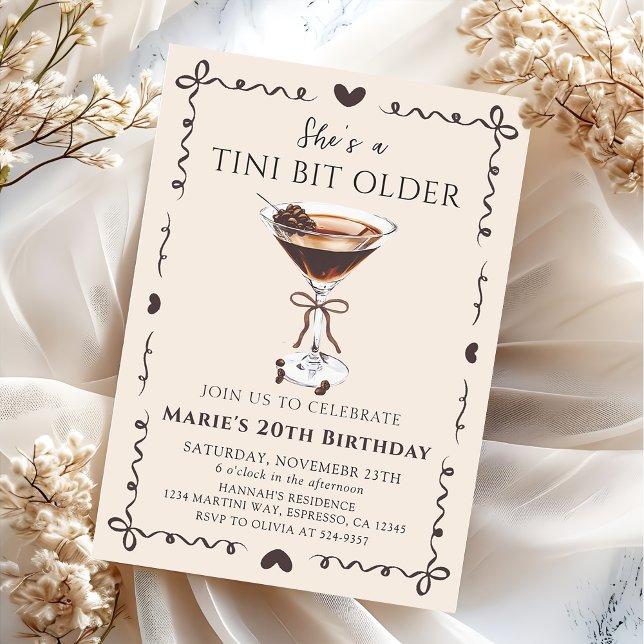 Invitación Un poco más viejo Espresso Martini Cumpleaños (Subido por el creador)