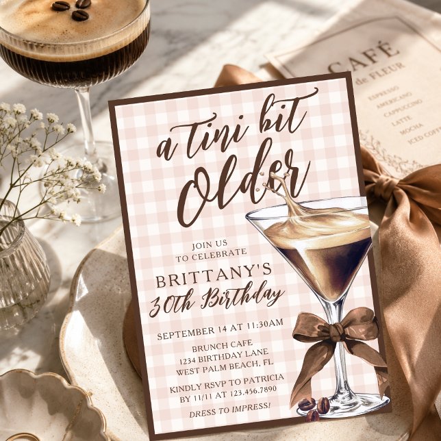 Invitación Un Poco Más Viejo Espresso Martini Cumpleaños de C (Subido por el creador)