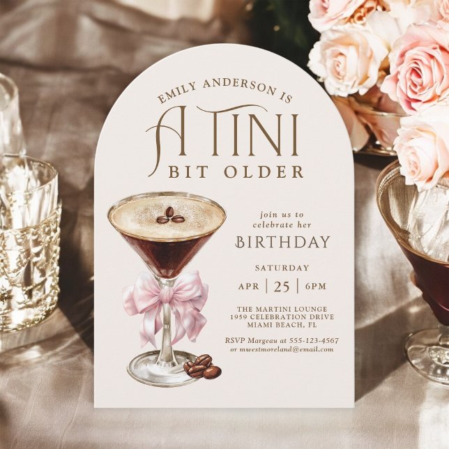 Invitación Un Poco Más Viejo Espresso Martini Cumpleaños para (Available in both printed and instant download digital formats.)
