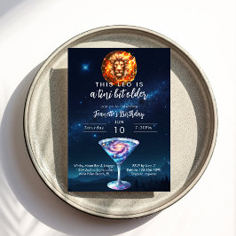 Invitación Un poco más viejo Leo Zodiac Martini Cumpleaños