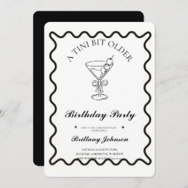 Invitación Un poco más viejo Martini cumpleaños
