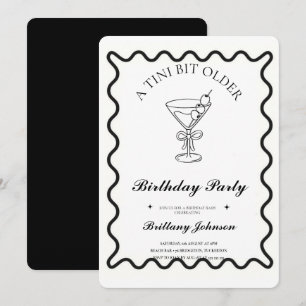 Invitación Un poco más viejo Martini cumpleaños
