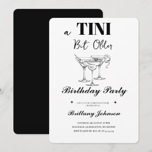 Invitación Un poco más viejo Martini cumpleaños
