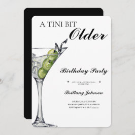 Invitación Un poco más viejo Martini cumpleaños