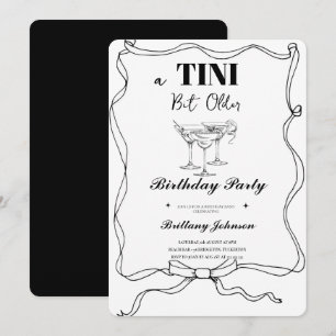Invitación Un poco más viejo Martini cumpleaños