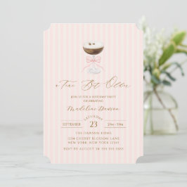 Invitación Un Poco Más Viejo Martini De Espresso Rayado Cumpl