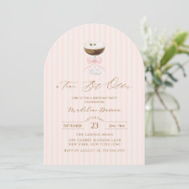 Invitación Un Poco Más Viejo Martini De Espresso Rayado Cumpl
