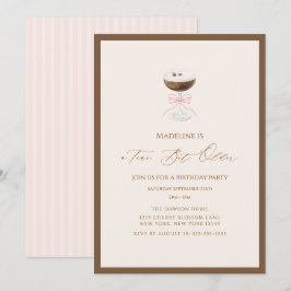 Invitación Un Poco Más Viejo Martini De Espresso Rayado Cumpl