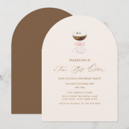 Invitación Un Poco Más Viejo Martini De Espresso Rayado Cumpl