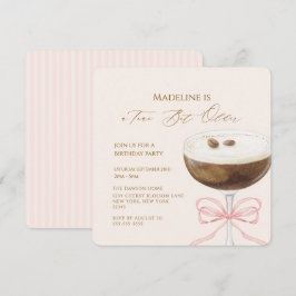 Invitación Un Poco Más Viejo Martini De Espresso Rayado Cumpl