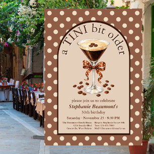 Invitación Un Poco Más Viejo Martini Espresso Marrón Arco 30