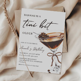 Invitación Un poco más viejo Moda Tini Cumpleaños Espresso Ma