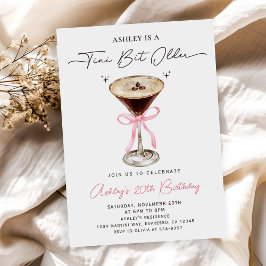 Invitación Un poco más viejo Moda Tini Cumpleaños Espresso Ma