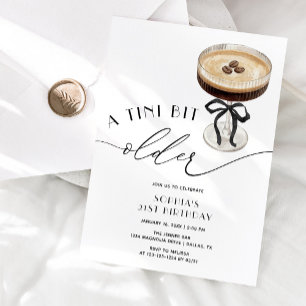 Invitación Un Poco Mayor Espresso Martini Cumpleaños 21