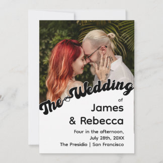 Invitación Un poco retro boho Minimalista y extravagante text