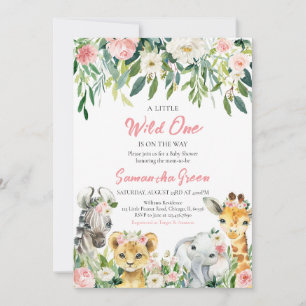 Invitación Un poco salvaje Baby Shower de la jungla de un Chi