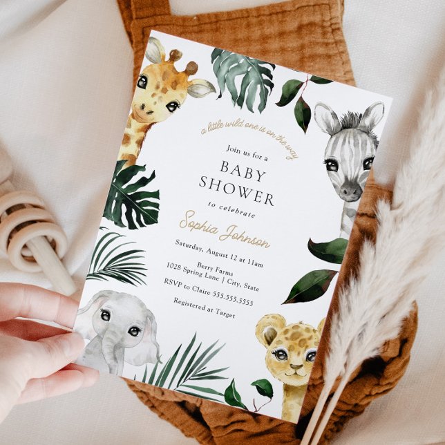Invitación Un poco salvaje en Baby Shower de animales de una  (Subido por el creador)