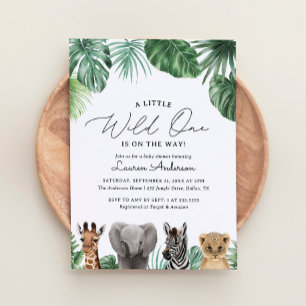 Invitación Un poco salvaje en el camino de Safari Baby Shower
