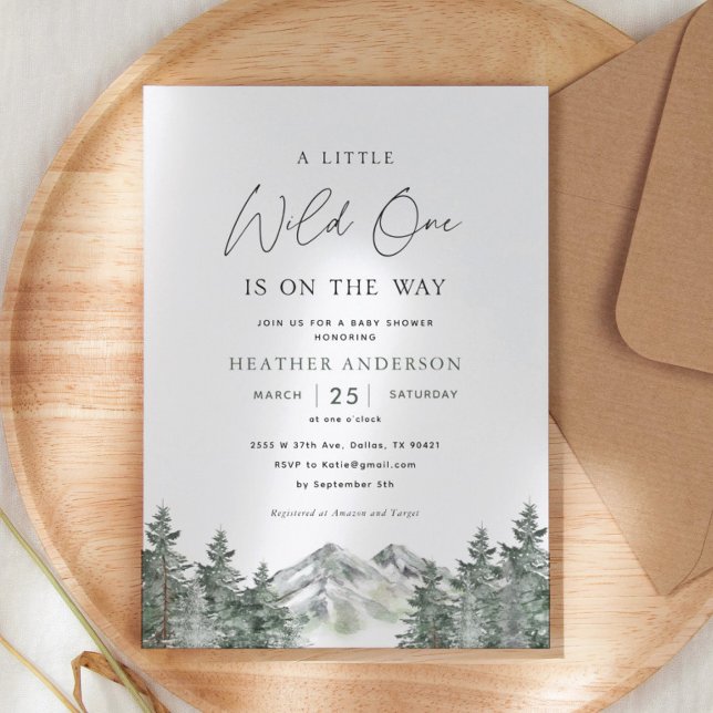 Invitación Un Poco Salvaje Está En Camino De Baby Shower (Subido por el creador)