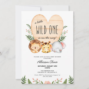 Invitación Un Poco Salvaje Está En Camino De Baby Shower