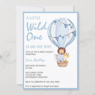 Invitación Un Poco Salvaje Está En Camino De La Baby Shower A