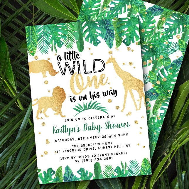 Invitación Un Poco Salvaje Está En Camino De Los Chicos Baby  (Subido por el creador)