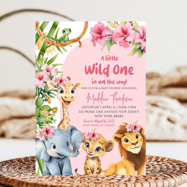 Invitación Un poco salvaje está en camino de Safari Baby Show (Subido por el creador)