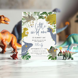 Invitación Un poco salvaje un dinosaurio trex Baby Shower
