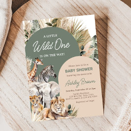 Invitación Un poco salvaje, un Safari Animals Baby Shower