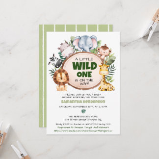 Invitación Un poco salvaje un Safari Baby Shower