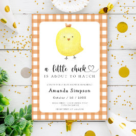 Invitación Un pollito a punto de eclosionar Fiesta de baby sh