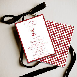 Invitación Un poquito enamorada brindis de Martini de dinero 