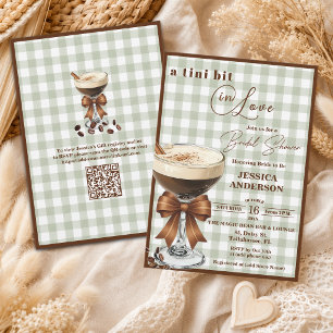 Invitación Un poquito enamorada Código QR Espresso Despedida