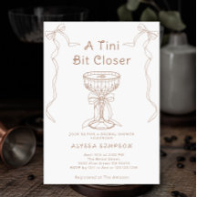 Un poquito más cerca Bridal Shower dibujado a mano