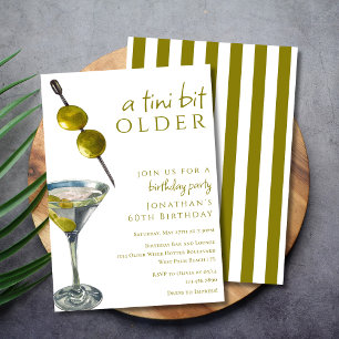 Invitación Un poquito más vieja Dos aceitunas Martini sucio C