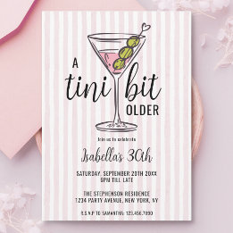 Invitación Un poquito más vieja Pink Martini Cumpleaños