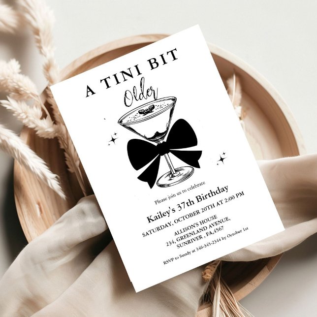 Invitación Un poquito más viejo Martini Birthday Party (Subido por el creador)