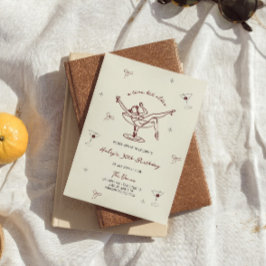 Invitación Un poquito más viejo y extravagante marrón de mano