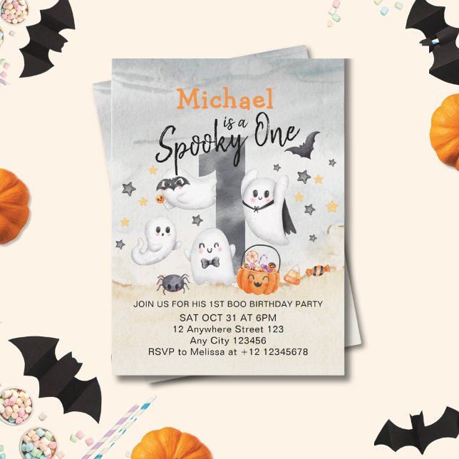 Invitación Un primer cumpleaños de Boo (Subido por el creador)